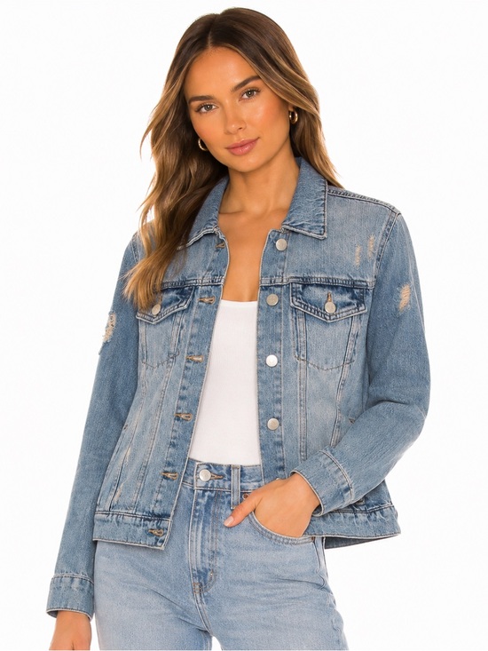 Rachel Parcell Jackets & Blazers - Rachel Parcell Light Wash Distressed Jean Jacket Size XS